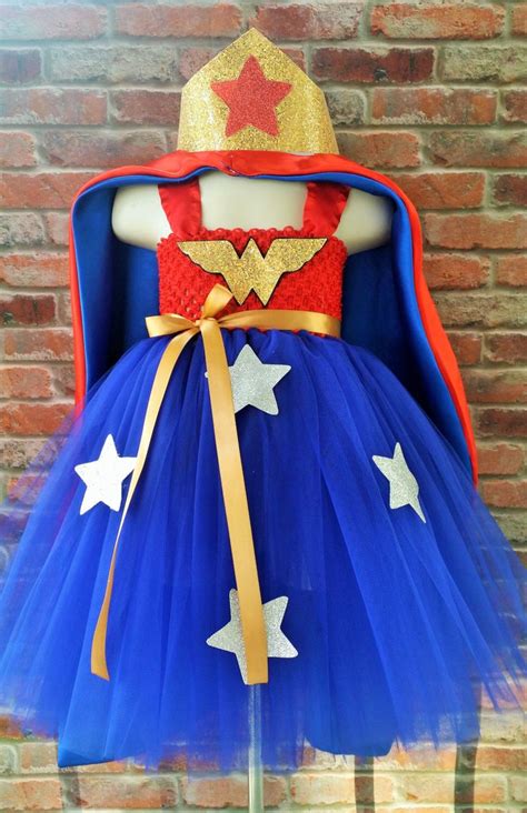 Wonder Woman Inspired Tutu Dress Halloween Costume Superhero Costume