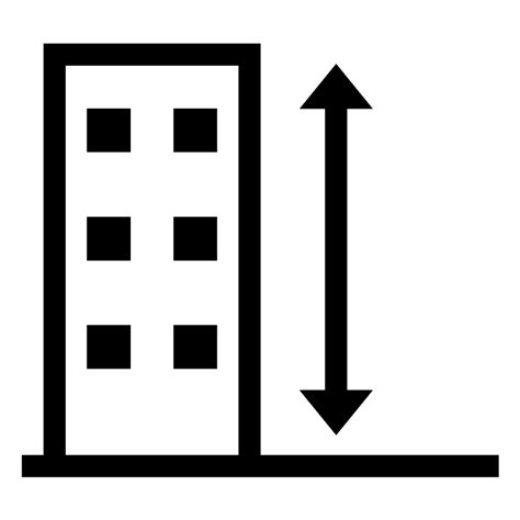Measure Building Height Top Base Vector Svg Icon Svg Repo
