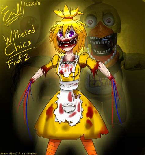 Fnaf 2 Withered Chica Fan Art By Emil On