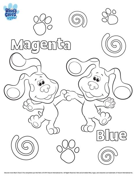 Blues Clues And You Printable Coloring Page In 2020 Blues Clues Nick