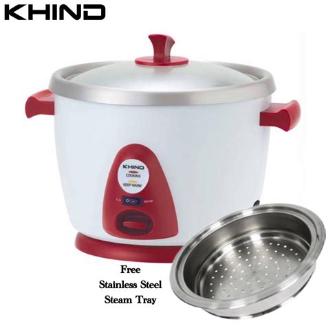Khind Rc M Anshin Rice Cooker Stainless Steel Pot L Bhb