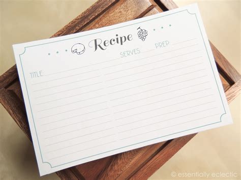 3x5 recipe cards in.doc format. FREE Printable Recipe Cards