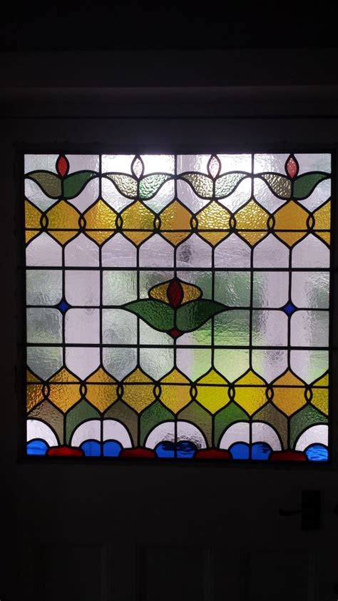 Edwardian Art Nouveau Stained Glass