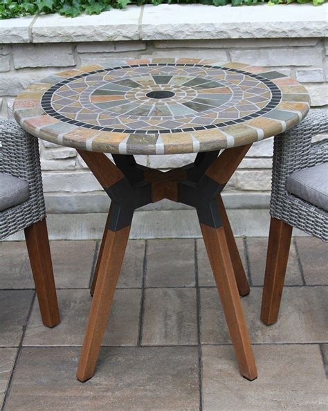 Outdoor Interiors 30 Sandstone Mosaic Bistro Table