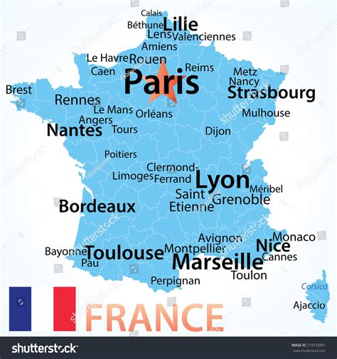 France Carte Vectorielle Avec Les Image Vectorielle De Stock Libre
