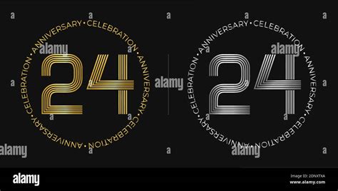 24th Birthday Twenty Four Years Anniversary Celebration Banner In