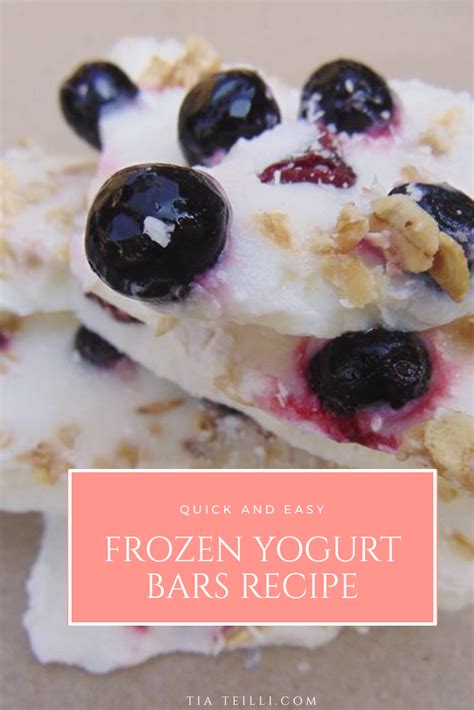 Frozen Yogurt Bars Recipe Tiateilli Frozen Yogurt Bar Yogurt Bar