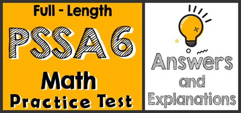 Full Length 6th Grade Pssa Math Practice Test Answers And Explanations