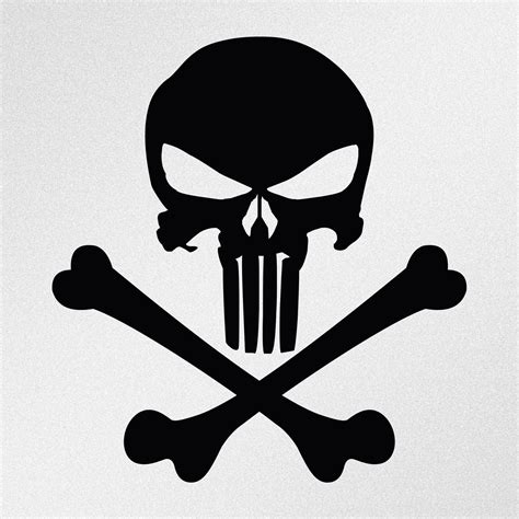 Punisher Crossbones Vinyl Decal Sticker In 2021 Punisher Skull