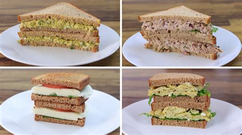 5 Healthy Sandwich Recipes Youtube