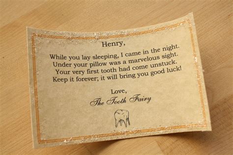 Cute Toothfairy Note Tooth Fairy Note Tooth Fairy Tooth Fairy Letter