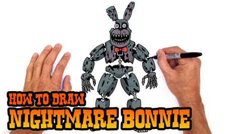 How To Draw Nightmare Bonnie Five Nights At Freddys Youtube