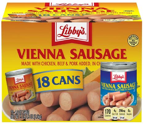 Case Of 36 Libbys Vienna Sausage Made With Chicken Beef And Pork In