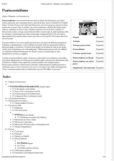Pdf Pentecostalismo Wikip Dia A Enciclop Dia Livre Dokumen Tips