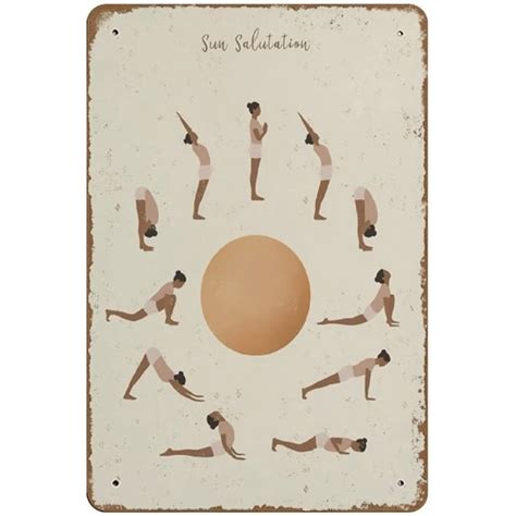 Sun Salutation Printable Yoga Poses Surya Namaskar Yoga Printable Art