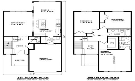 The ground floor consists of the living area at the lower right and dining area at the . Inexpensive Two-Story House Plans Modern Two Story House ...