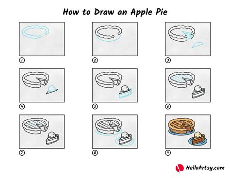 How To Draw An Apple Pie Helloartsy