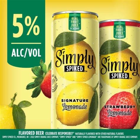 Simply Spiked Strawberry Hard Lemonade Single Can 240 Fl Oz Marianos