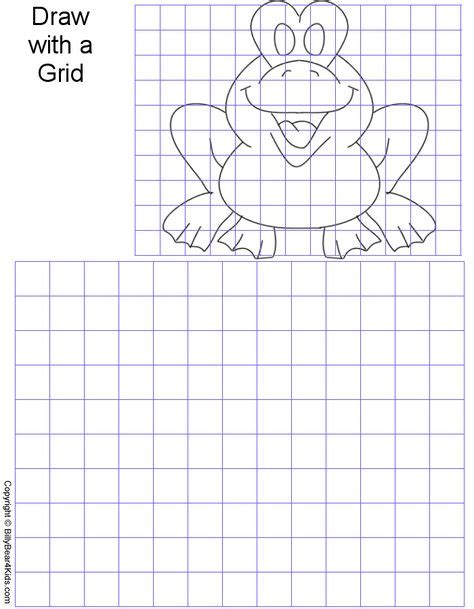 Grid Drawing Worksheets Printables Drawing Lessons In Art