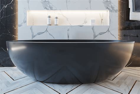 Black Stone Resin Bathtubs Create The Bathroom Of Your Dreams