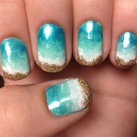 Beach Nail Design Fancy Nails Love Nails How To Do Nails Pretty