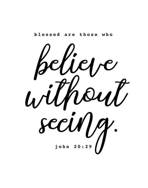 Believe Without Seeing John 2029 Scripture Quotes Inspirational