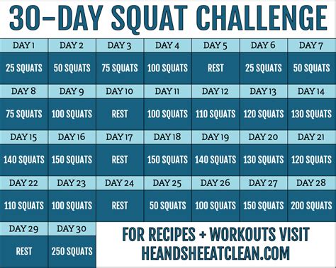 30 Day Squat Challenge For Beginners