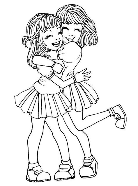 Check out our best friend tekening selection for the very best in unique or custom, handmade pieces from our shops. Kids-n-fun.com | Coloring page BFF BFF
