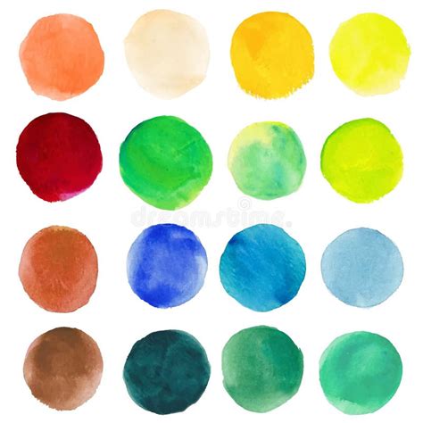 Rainbow Watercolor Vector Circles Stock Vector Illustration Of