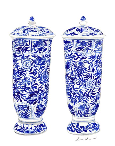 Canvaspaintingsblue And White Ginger Jar Vases Giclee Print Of