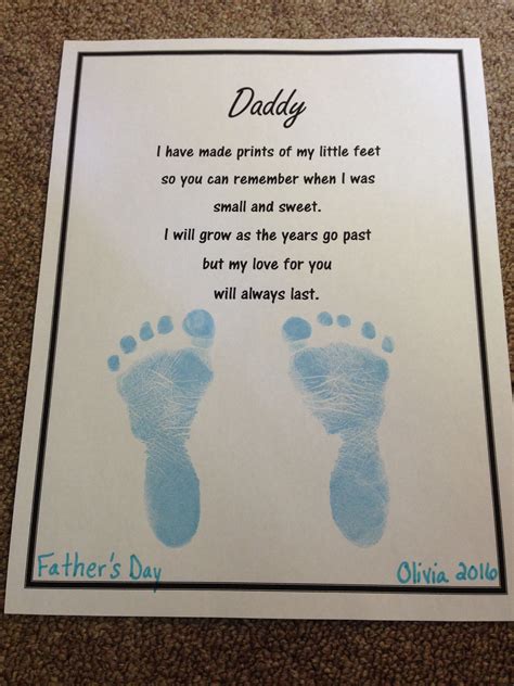 Fathers Day Footprints Fathers Day Activities Fathers Day Art Diy