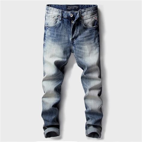 Buy European Retro Fashion Mens Jeans Slim Fit