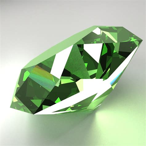 Green Diamond 3D model OBJ BLEND DAE ABC