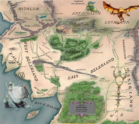 Mapa De Arda Tolkien Mapa Anotado Por Tolkien Encontrado Nos Pertences