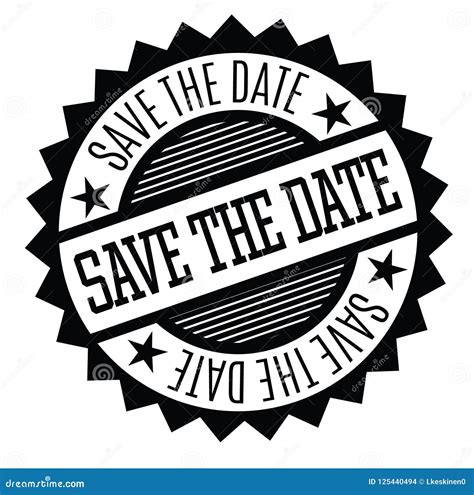 Save The Date Stamp On White Stock Vector Illustration Of Marriage