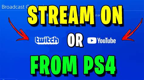 How To Stream On Youtube And Twitch From Ps4 2021 Youtube