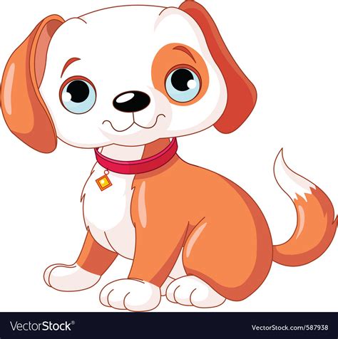 Cute Puppy Royalty Free Vector Image Vectorstock