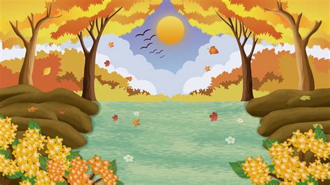 Uñas decoradas con paisajes de. Desenhos Animados Outono Mão Desenhada Paisagem Fundo, Fundo Ilustração, Planta, Fundo Imagem de ...