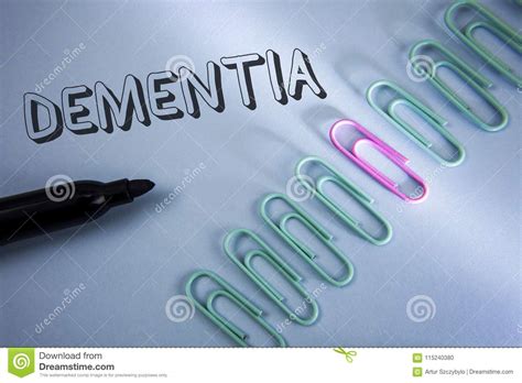 Handwriting Text Dementia Concept Meaning Long Term Memory Loss Sign