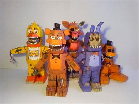 Withereds Animatronics Fnaf 2 Papercrafts By Underbonnie On Deviantart