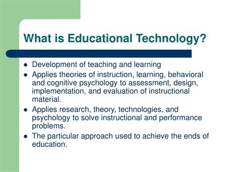 Ppt Instructional Technology Vs Educational Technology Powerpoint