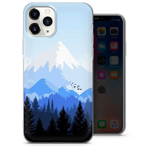 Mountain Phone Case Aesthetic Art Cover Fits For Iphone 12 Etsy