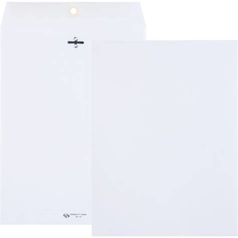 Quality Park 9 X 12 Clasp Envelopes With Deeply Gummed Flaps Clasp
