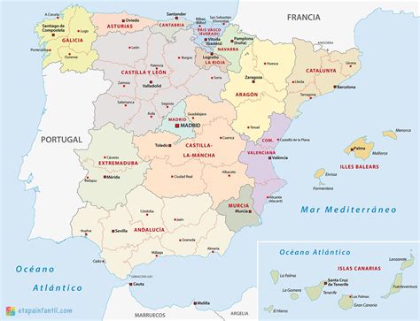 Mapa De Las Comunidades Autonomas En Espana Mapa De Espana Images