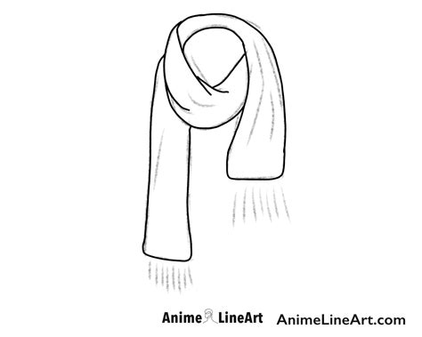 How To Draw A Scarf Step By Step Animelineart
