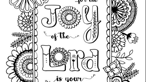Coloring Book Page Joy Of The Lord Skillshare Student Project
