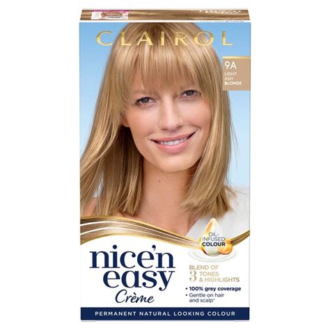 Nice N Easy Permanent Colour 102 Natural Light Ash Blonde Hair Dye Morrisons
