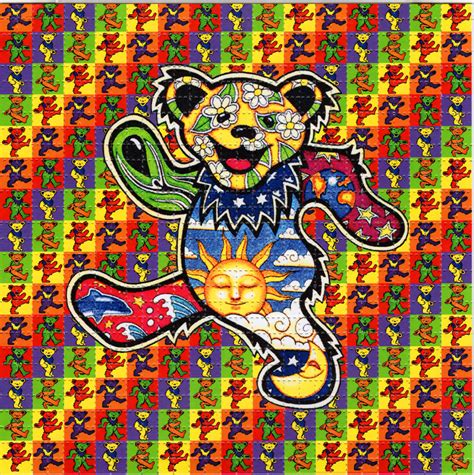 Dancing Bears Blotter Art Psychedelic Perforated Lsd Acid Art Ebay