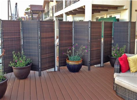 Portable Folding Patio Privacy Screens For Outdoor Tropical New