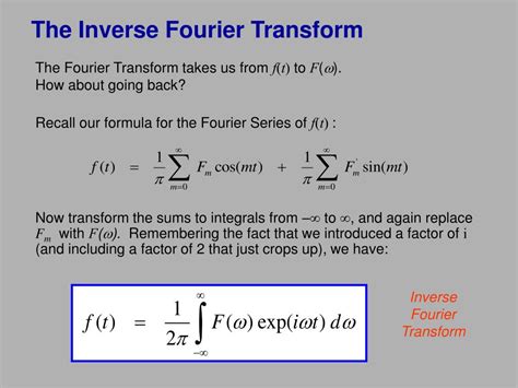 Ppt Fourier Series And The Fourier Transform Powerpoint Presentation